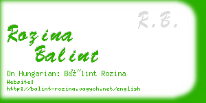 rozina balint business card